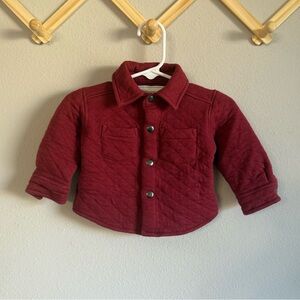 RuggedButts Burgundy Quilted Button Down Jacket